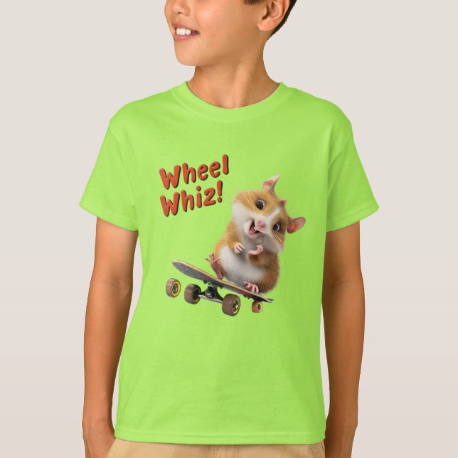 Camiseta Skateboarder Hampster Wheiz (Frente)