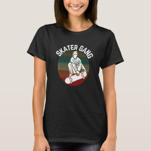 Camiseta Skateboarder Skater Gang Retro Vintage Skateboard