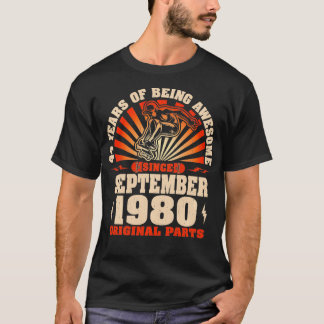 Camiseta Skateboarders de 44 anos Nascer setembro 1980 44