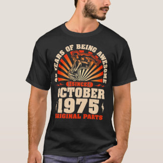 Camiseta Skateboarders de 49 anos Nascer de outubro de 1975