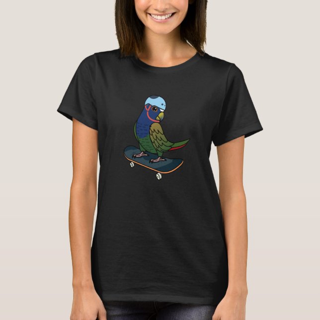 Camiseta Skateboarding Parrot I White capped Pionus (Frente)