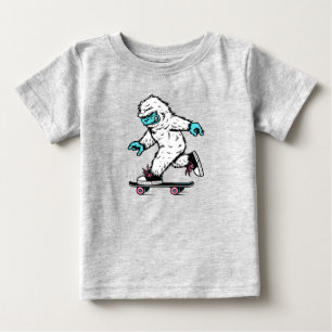 Camiseta Skateboarding Pé Grande Sasquatch Animal Selvagem