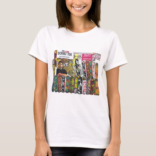 CAMISETA SKATEBOARDS DO SCRIBZ TEK / JMT EUA (Frente)