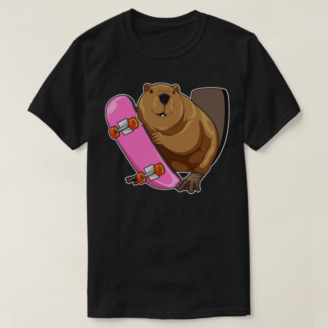 Camiseta skater Beaver (Frente do Design)
