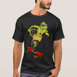 Camiseta Skater Com Legal Quadro De Skateboard Para Chamele