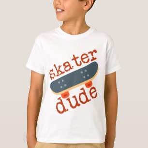 Camiseta Skater Dude // Crianças Bonitas Esportivas Skatebo