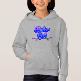 Camiseta Skater Girl Blue Mauey Grafite Glow Skateboard