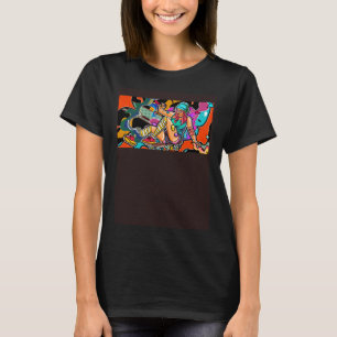 Camiseta Skater Girl Roupas Estética Estilo Japonês Ska