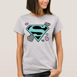 Camiseta Skater Girl Supergirl Hearts-Shield