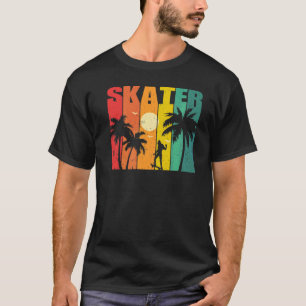 Camiseta Skater Girl Vintage Sunset Skate