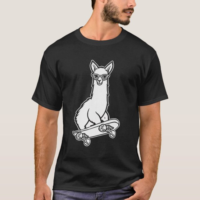 Camiseta Skater Lama Skateboarder - Skateboard (Frente)