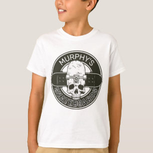Camiseta Skater personalizado NOME Caveira Skate Skateboard