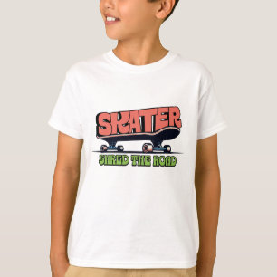 Camiseta Skater Shred the Road – Retro 70s Skateboarding