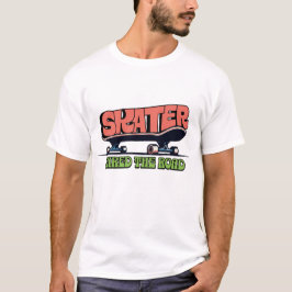 Camiseta Skater Shred the Road – Retro 70s Skateboarding