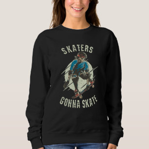 Camiseta Skater vai Skate Skeleton Skateboarder