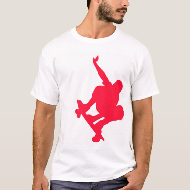 Camiseta Skater Vermelho Escarlate (Frente)