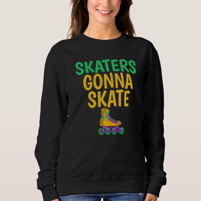 Camiseta Skaters gonna Skate Roller Skating   (Frente)