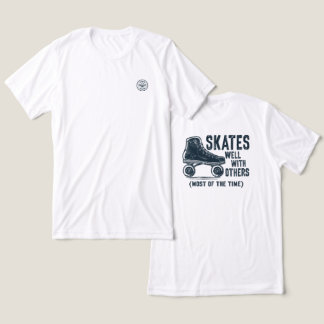 Camiseta Skates bem com outros - gráficos traseiros