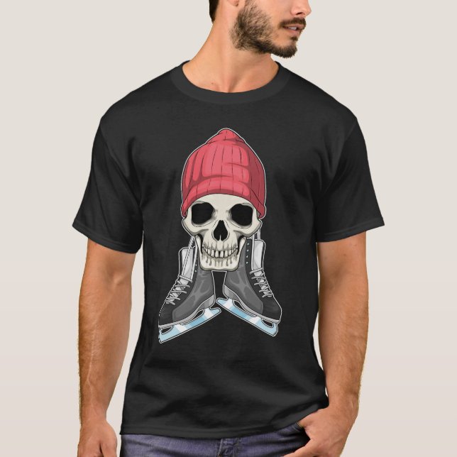 Camiseta Skates de gelo com crânio (Frente)