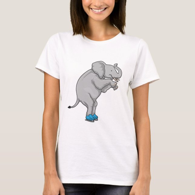 Camiseta Skates de gelo com gelo elefante (Frente)