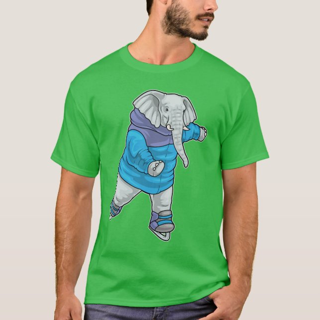 Camiseta Skates de gelo com gelo elefante (Frente)
