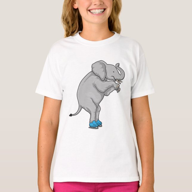 Camiseta Skates de gelo com gelo elefante (Frente)