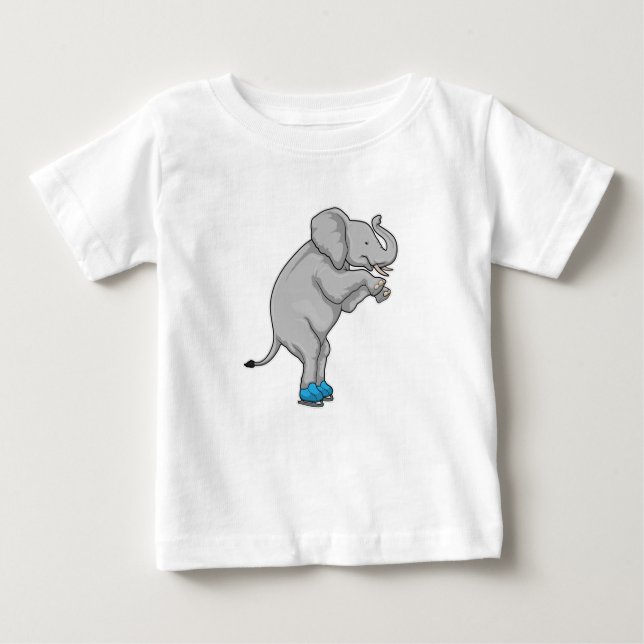 Camiseta Skates de gelo com gelo elefante (Frente)
