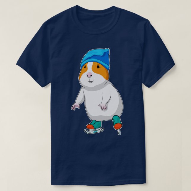 Camiseta Skates De Gelo De Ice De Hamster (Frente do Design)