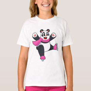 Camiseta Skates de gelo de patinagem Panda