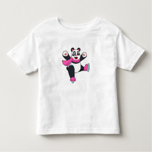 Camiseta Skates de gelo de patinagem Panda