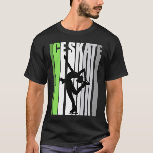 Camiseta Skates De Gelo Para Mulheres Que Deslizam No Gelo