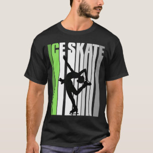 Camiseta Skates De Gelo Para Mulheres Que Deslizam No Gelo