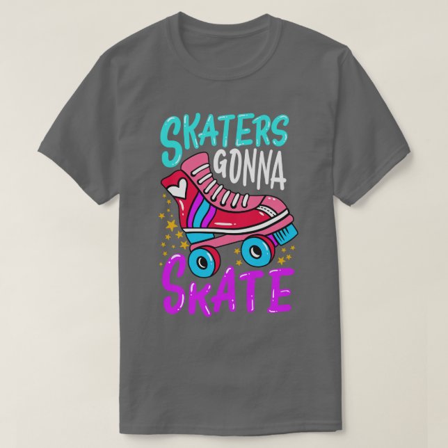 Camiseta Skates de rolos de patinagem 1 (Frente do Design)