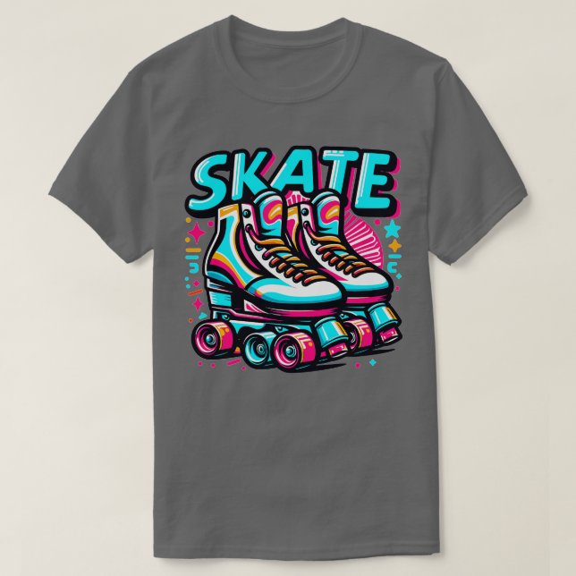 Camiseta Skates do cilindro 2 (Frente do Design)