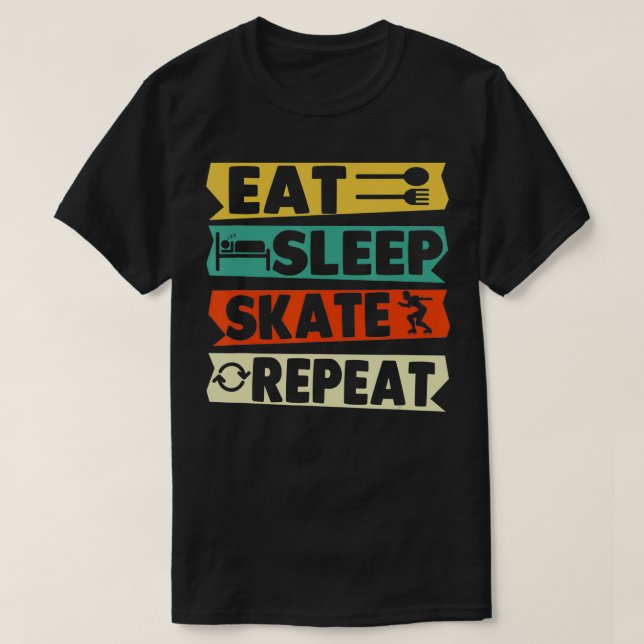 Camiseta Skates do cilindro 70 (Frente do Design)
