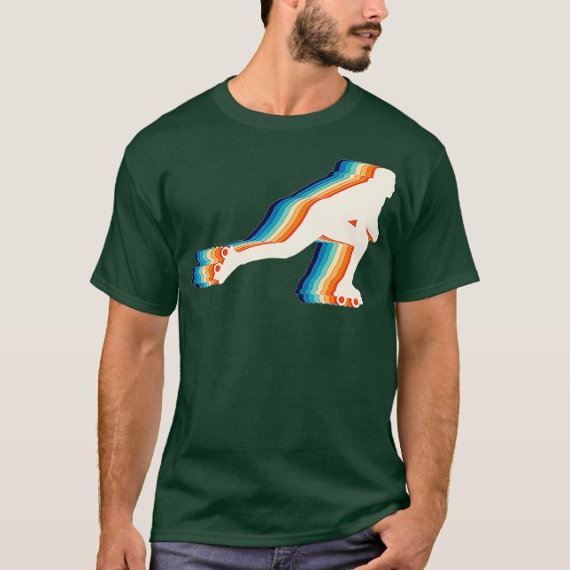 Camiseta skates do cilindro 70S Imagem retrorativa do disco (Frente)