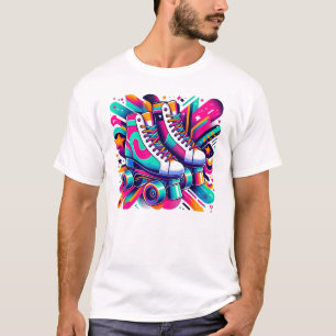 Camiseta Skates do cilindro 90s retrorreflectores - Design