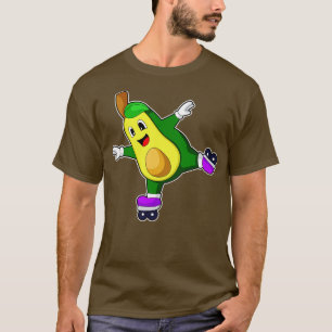 Camiseta Skates do cilindro de patinação em linha Avocado