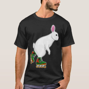 Camiseta Skates do cilindro de patinação em linha do coelho