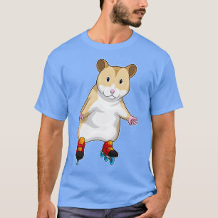Camiseta Skates do cilindro de skate em linha de Hamster