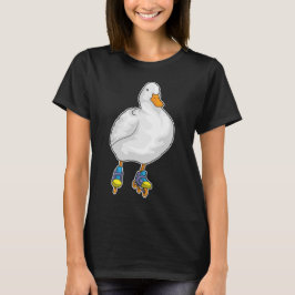 Camiseta Skates do cilindro de skate em linha Duck
