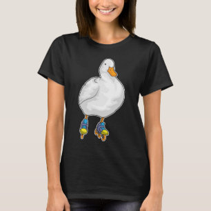 Camiseta Skates do cilindro de skate em linha Duck