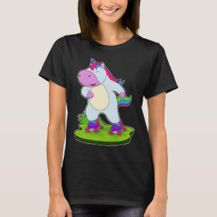 Camiseta Skates do cilindro de skate em linha Unicorn