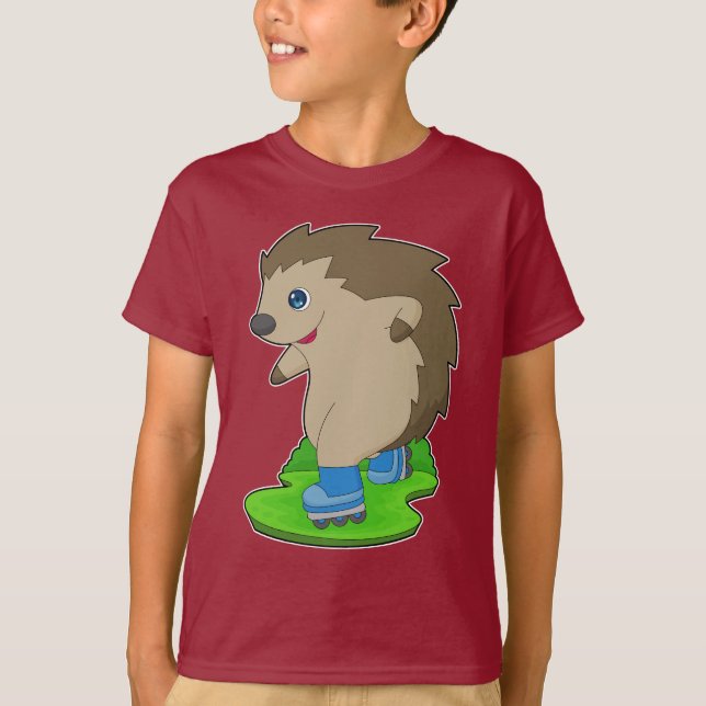 Camiseta Skates em linha de patinagem em linha Hedgehog (Frente)