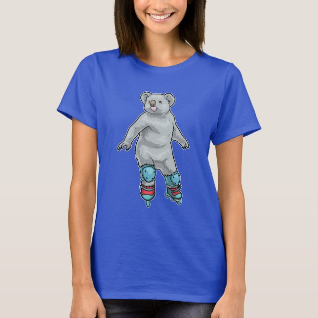 Camiseta Skates em linha de patinagem Koala (Frente)