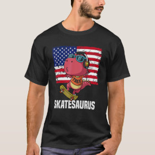 Camiseta Skatesaurus Tyrannosaurus Skateboard Trex Skater D