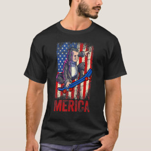 Camiseta Skating Benjamin Franklin 4 de julho Homens