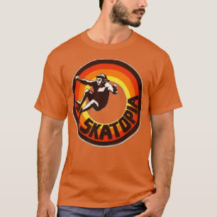 Camiseta Skatopia retro skateboard design