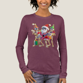 Camiseta **Skeleton 3D Christm Santa Party – Funnyas Skelet