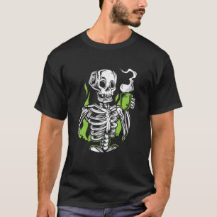 Camiseta Skeleton Alienígena do crânio Café Novidade engraç